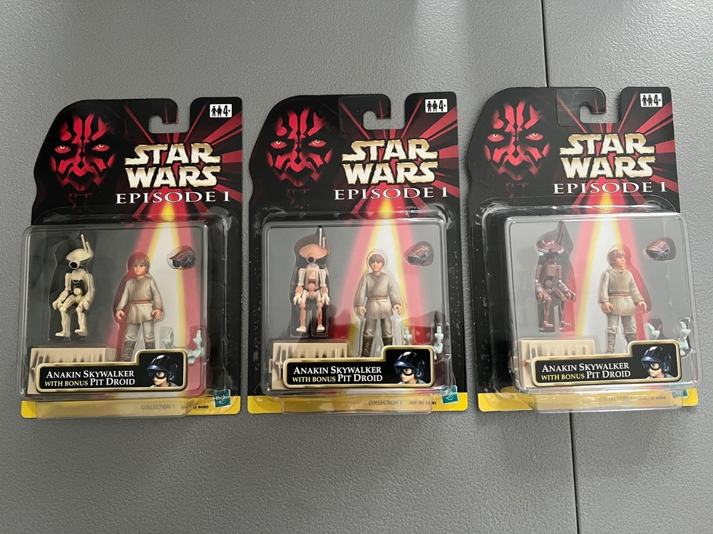 1999 Episode 1 (RARE Foreign 2 Pack With Pit Droid) Lot Of 3 W/Different Colors
