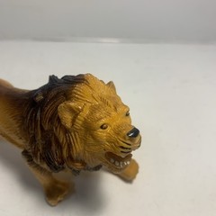 6″ Toy Lion Vinyl Hard Plastic Rubber Roaring Jungle Zoo Cat Figure 1998