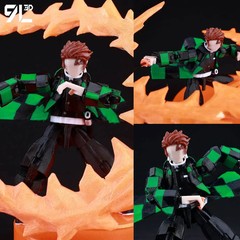 9L3D Printed Demon Slayer AKAZA Tanjiro Kamado Lucky Dummy Action Figures