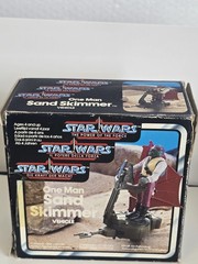 Vintage 1984 Star Wars TRI-LOGO POTF * SPAIN * ONE-MAN SAND SKIMMER * MINT N BOX