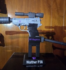 Transformers MP36 Megatron Customized Stand For Displaying Gun Mode 3D Printed