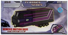 BTS-01 Universe Nemesis Prime Motion Base w Rollout Drone NEW Shattered Glass