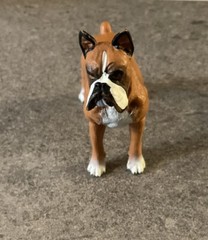 PAPO Dog and Cat Companions Boxer Toy Figure, Brown/White (54019)