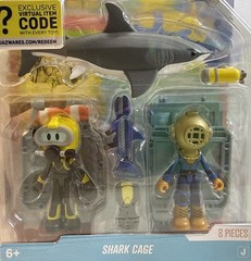 Roblox DevSeries Shark Bite 2 Shark Cage Figure Set W/Exclusive Virtual Code NIB