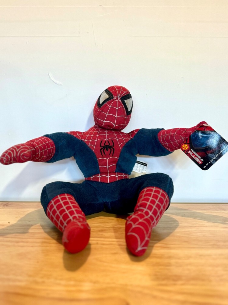 Toy Biz Rare Spider-Man Poseable Plush 2002 Columbia Pictures Item 43779