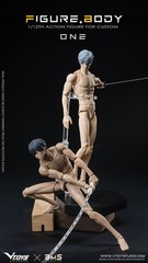 1:12 VTOYS X BMS VB003 Male Flexible Action Figure Jointed Body & Head Model Toy
