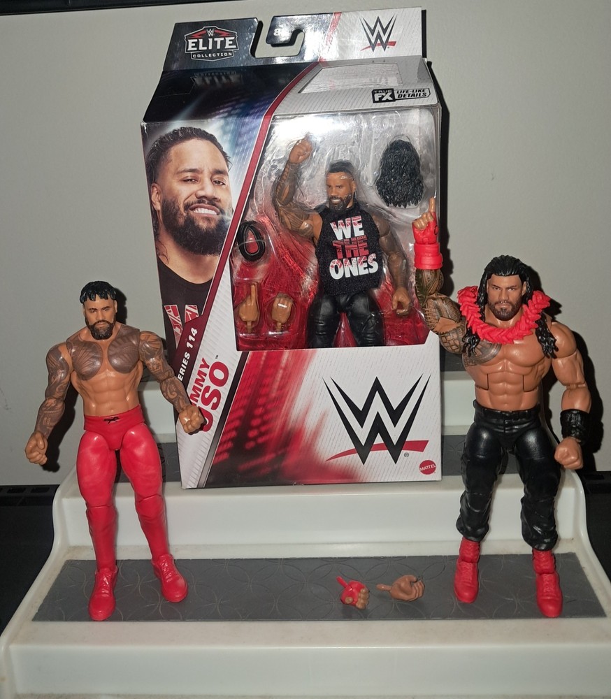 WWE Elite Roman Regins Jimmy USO Basic Jey Uso Bloodline Mattel