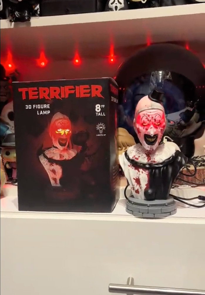 Terrifier Art the Clown 8” 3D Figure Lamp Walmart Exclusive Horror Collectible N