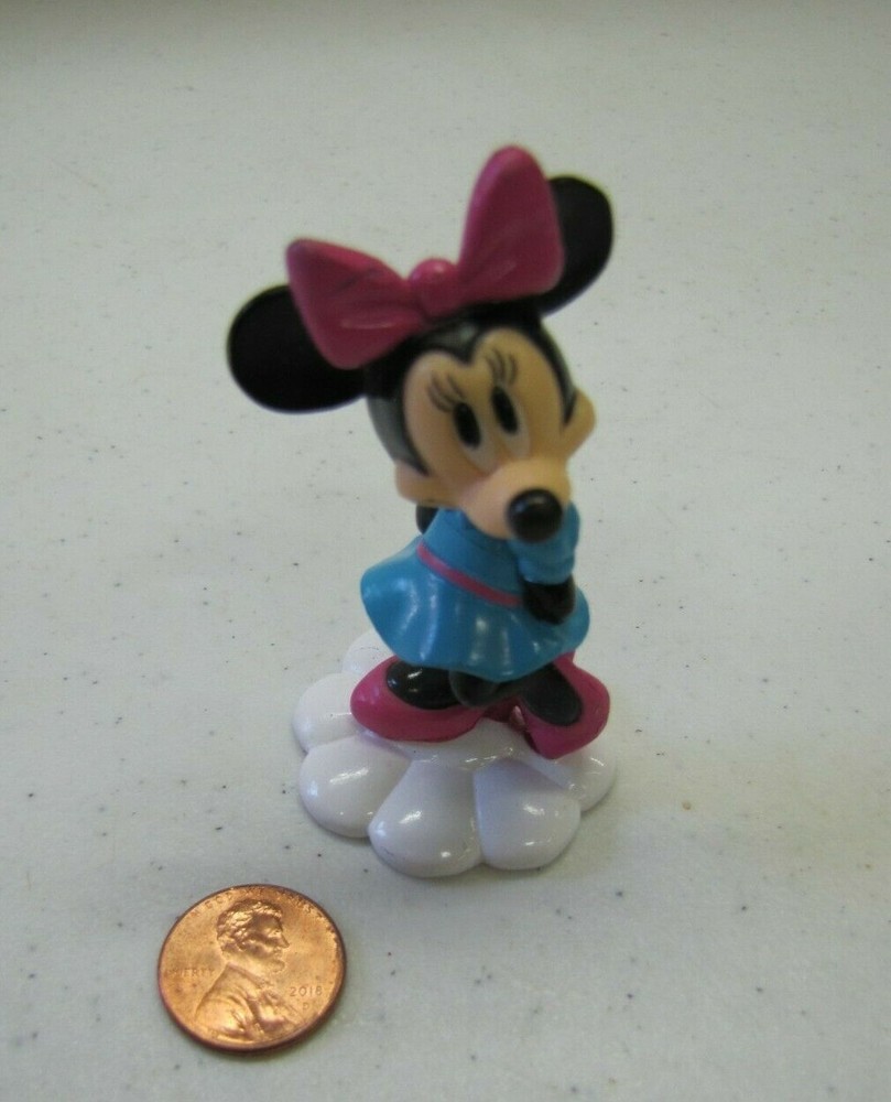 Disney Minnie Mouse Blue Dress Pvc Figure Figurine Cake Topper 3″ Toy Doll