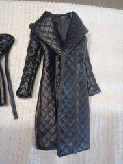 Long Coat / Outfir leather look doll 12″ figure 1/6 Scale by Hotplus HOT+