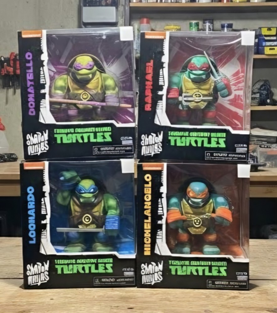 TEENAGE MUTANT NINJA TURTLES SHADOW NINJAS COMPLETE SET OF 4 FIGURES NEW SEALED