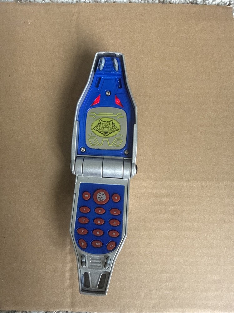 Power Rangers Wild Force Gaoranger LUNAR WOLF DX Silver G-Brace Phone (Working)