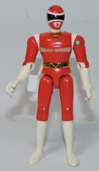 4 Power Ranger Red Blue Silver 1997 4.5″ In Space Action Figure Bandai Gold Belt