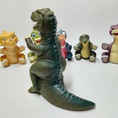 1988 Land Before Time Pizza Hut Hand Puppets Complete Set of 6 VTG Amblin Figure