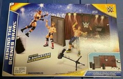 WWE Behind The Scenes Brawl Playset Backstage Promo Curtains Lights Rigs