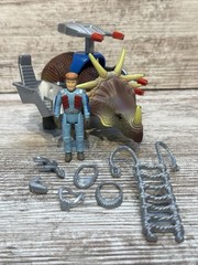 Dino Riders Styracosaurus Action Figure Vintage Tyco 1988 (100% Complete) W/Fig.