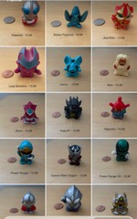 Ultraman Kaiju Finger Puppet Vinyl Figures Godzilla Bandai Power Rangers Kamen