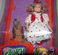 Playmates How Grinch Stole Christmas 10″ CINDY LOU WHO Doll & MAX Dog Figure NEW