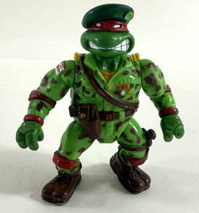Playmates 1991 Raph The Teen Green Beret 6″ Loose Raphael Action Figure – TMNT