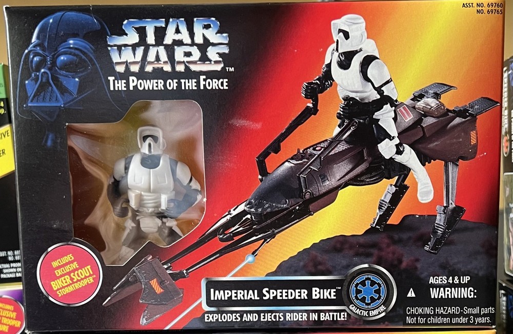 Star Wars Power of the Force Imperial Speeder Bike Box Set New in Box
