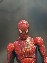 HEAD ONLY Tobey Maguire Mafex 241 Spider-Man Custom Painted 1:12 Scale