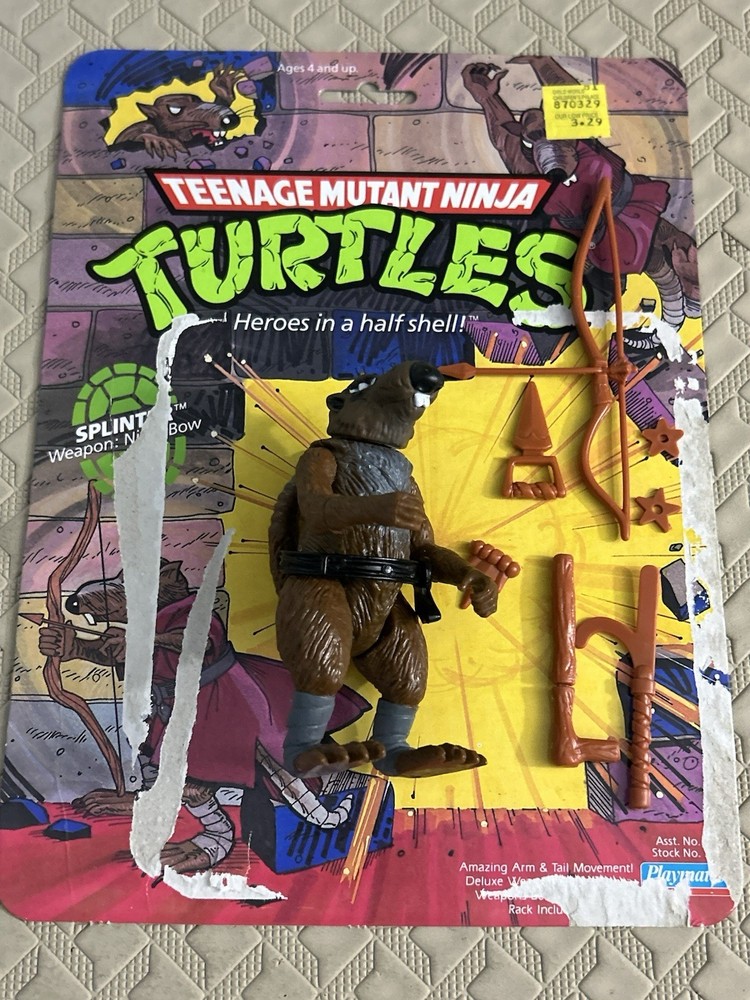 Splinter Teenage Mutant Ninja Turtles Near Complete TMNT 1988 Vintage With Card