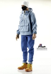 1/6 Casual Jacket Coat Tops Hooded Half Zipper Male Clothes For 12” Figure Body