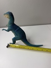 JARU Pachycephalosaurus Dinosaur Figure Blue Green Rubber Vinyl 8” #1083 Toy