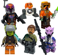 Rebels x6 custom figures – Ezra Hera Zeb Kanan Chopper Sabine – star wars lego