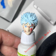 Painted 1/12 Custom Jujutsu Kaisen Gojo Satoru Head Carving For 6″Romankey Figur