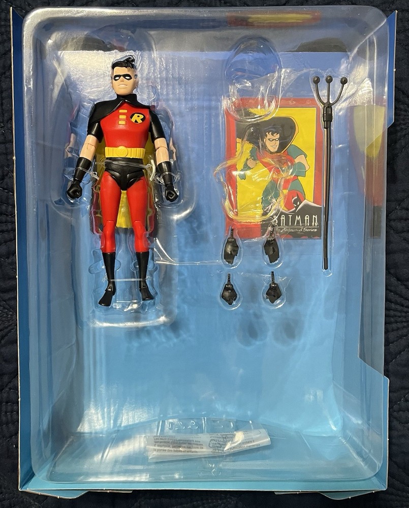 McFarlane DC Batman Animated Series BTAS Robin Black & Red NO BAF Rene Montoya