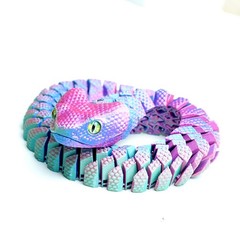 3D Printed Big Headed Snake Model,Articulated Animals Figure,Toys Home Decor