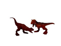 Jurassic World Dinosaur Toy Lot Red Carnotaurus Miniature Figures Rare Retired