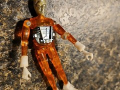 1976 Mego Micronauts Clear Orange TIME TRAVELER Space Action Figure (Damaged)