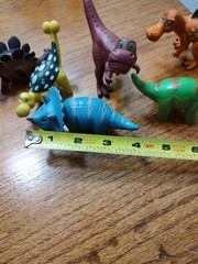 Dinosaur Toy Educational Figures Lot of 6 Unbranded Happy Plastic Resin Smiling