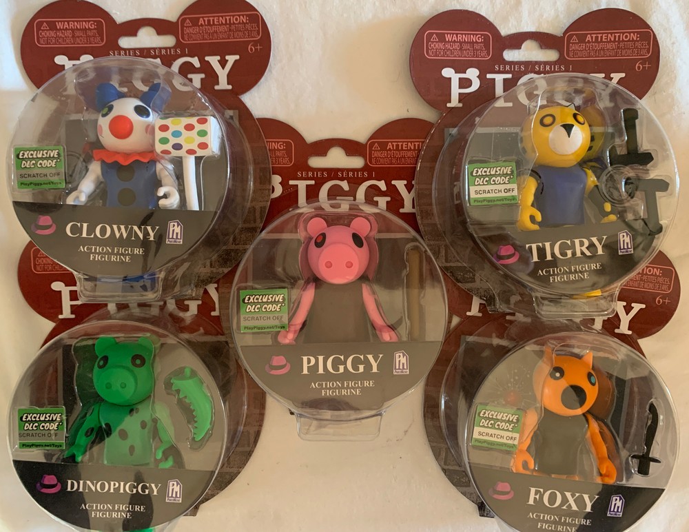 PIGGY Complete Set Of 5 Dinopiggy Dinosaur Series 1 Action Figure Roblox DLC