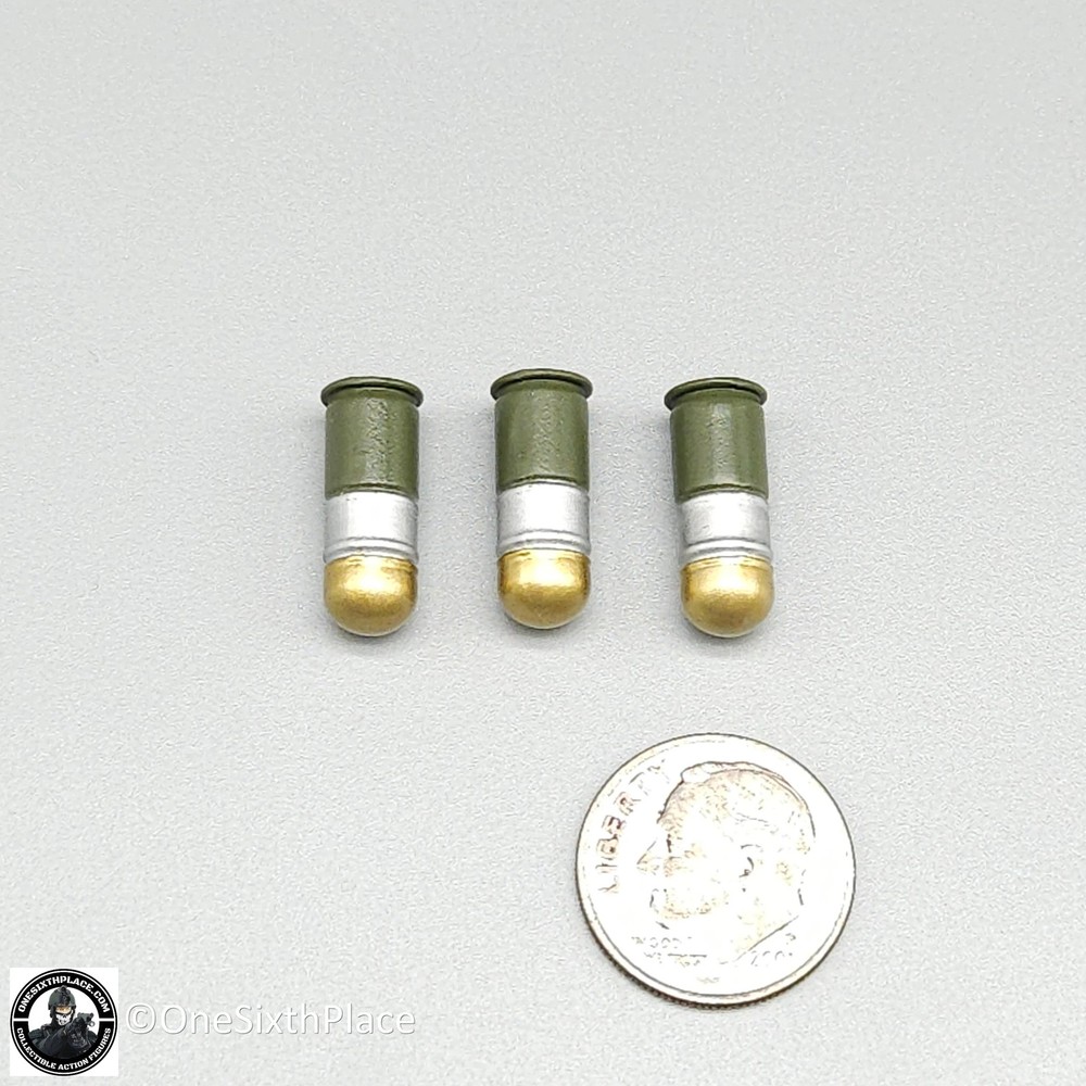 1:6 scale Easy & Simple NAVY Special Warfare 40mm Grenades (x3) for 12″ Figures