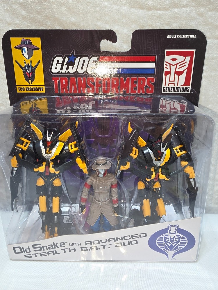 GI Joe Transformers Club Exclusive 2015 Old Snake & Stealth BATs NEW SEALED