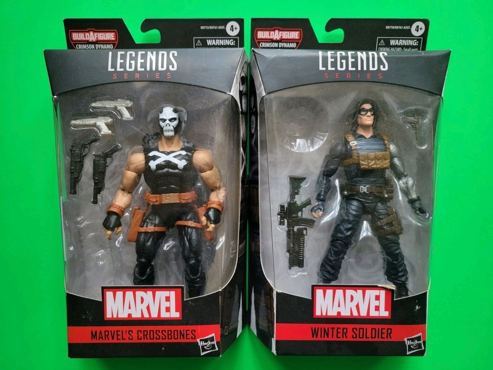Lot Of 2 Marvel Legends Crossbones & Winter Soldier Crimson Dynamo No BAF In Box
