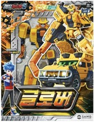 Metal Cardbot S Glover Season2 Transformer Robot Gold SUV Car Figure Toy Glober