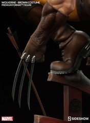 Sideshow Collectibles Premium Format Exclusive Wolverine Statue Brown Costume