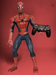 BIG Size Spiderman 2 the movie MARVEL Poseable Action Figure 30In Toy 2004 Used