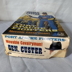 VTG Marx General Custer Fort Apache Fighters Movable w/ Box Accessories 90% VG