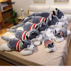 50-120cm Giant Husky Dog Plush Toy Long Pillow Sleeping Cushion Kids Gift