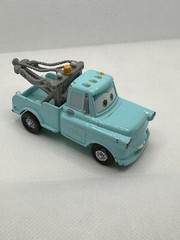 DISNEY Pixar CARS 2008 TOY BLUE Green Paint TOW TRUCK Mattel Tow Mater Diecast