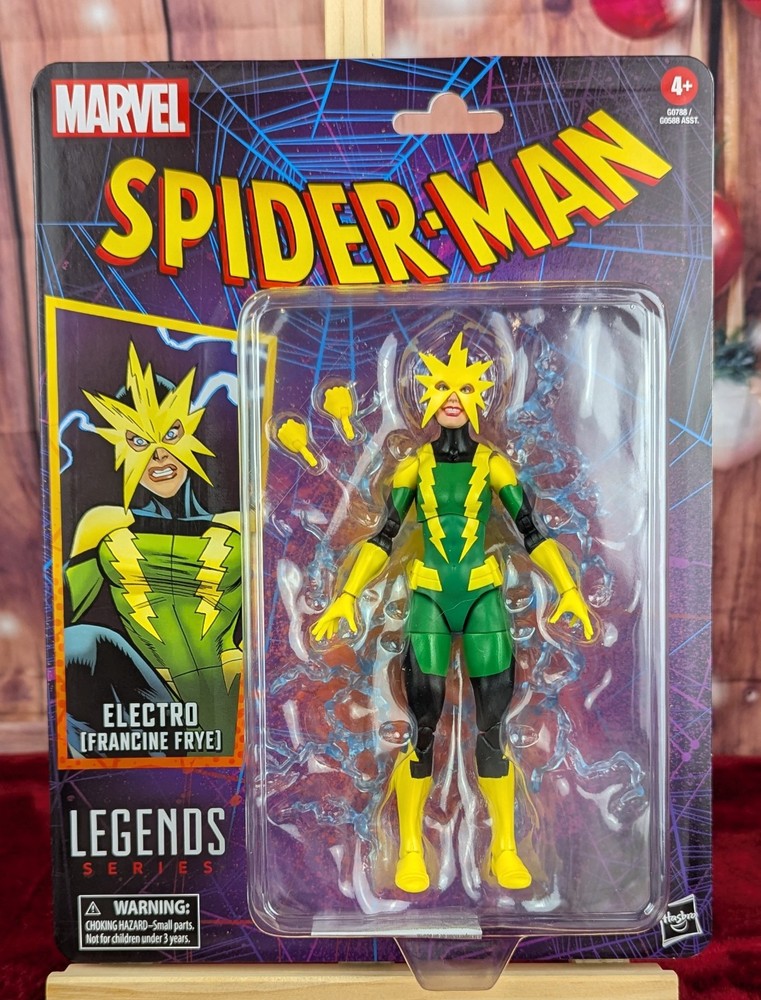 MARVEL LEGENDS ELECTRO FRANCINE FRYE 2025 RETRO WAVE 1 SPIDEY 6” FIGURE IN STOCK
