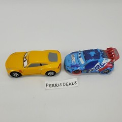 Disney Cars Cruz Ramirez and Raul Caroule 1:43 Die Cast Luigi small plastic Lot