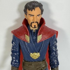 Marvel Doctor Strange 11in Action Figure Red Cape Blue Outfit Plastic Toy