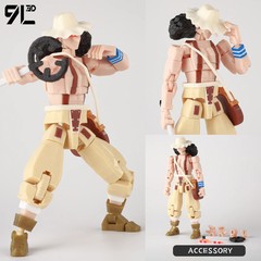 9L3D T13 One Piece Luffy Gear 5 1/12 LUCKY13 Multi-Jointed Action Figure NEW