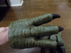 Jurassic Dinosaur Claws Vinyl Gloves Halloween Costume Raptor Dino Freaky Green